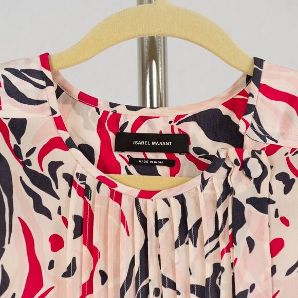 Isabel Marant multicolored blouse size 40 fits S/M - Picture 6 of 16